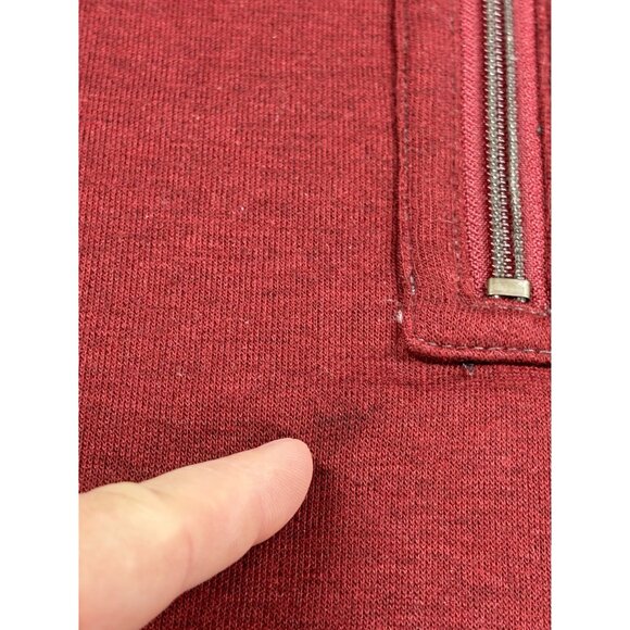 Tommy Bahama Sweater Reversible 1/4 Zip Pullover Men's M Blend Red & Maroon - Picture 10 of 12